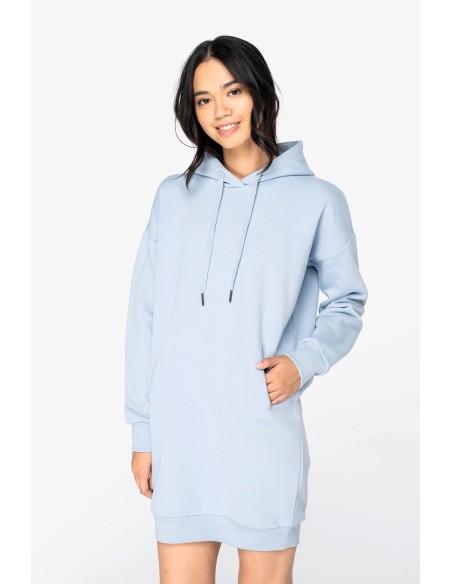 Robe sweat-shirt écoresponsable à capuche femme