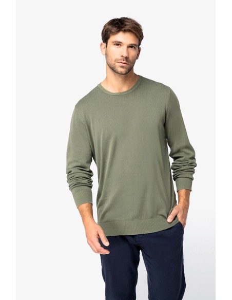 Pull écoresponsable délavé à col rond homme 