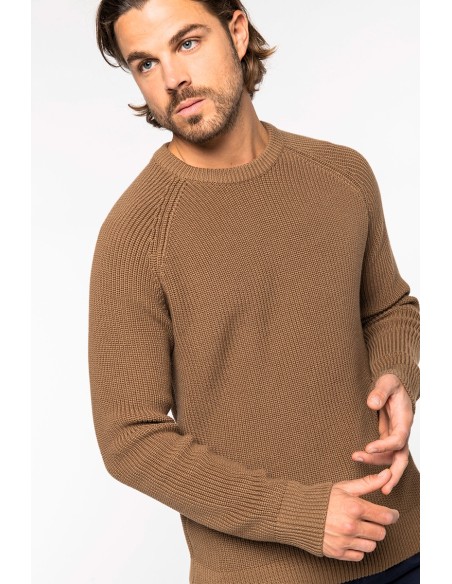 Pull écoresponsable à grosses mailles homme