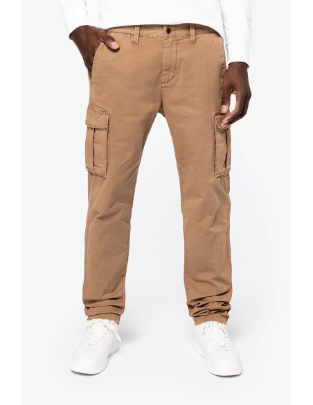 Pantalon cargo écoresponsable délavé homme