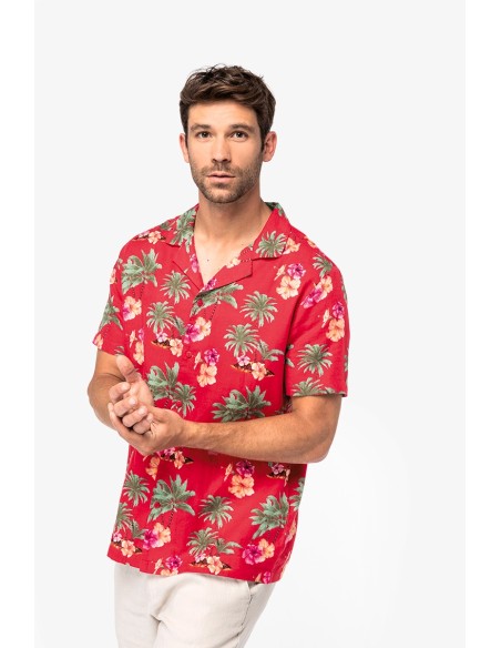 Chemise écoresponsable imprimé hawaïen homme 