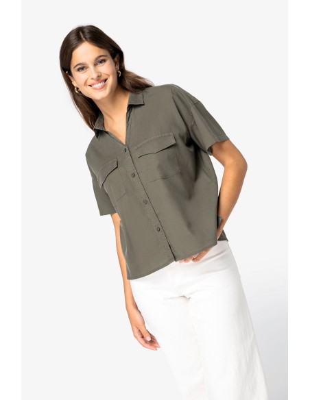 Chemise écoresponsable oversize en lyocell femme 