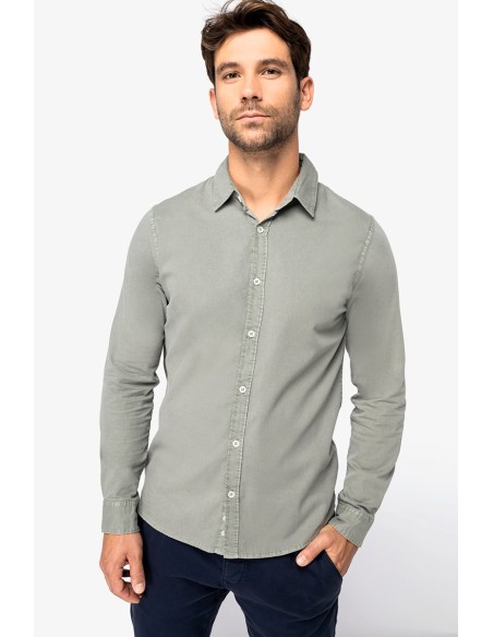Chemise écoresponsable délavée homme 
