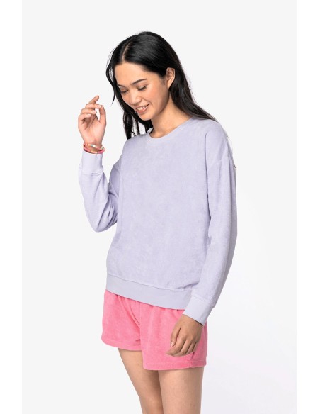 Sweat-shirt écoresponsable en éponge femme 