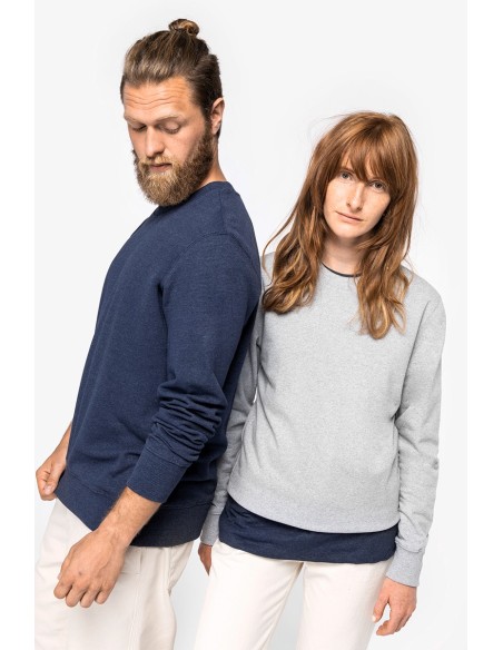 Sweat-shirt écoresponsable à col rond recyclé unisexe