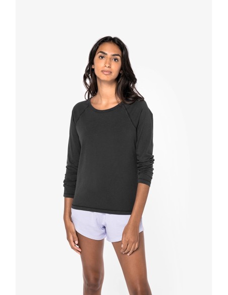 T-shirt écoresponsable raglan manches longues femme 