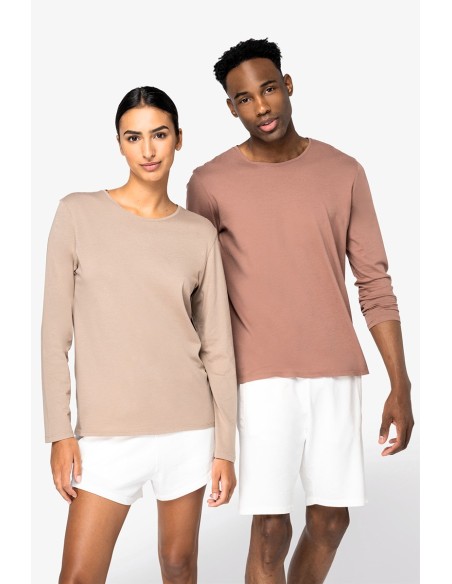 T-shirt écoresponsable délavé manches longues unisexe 