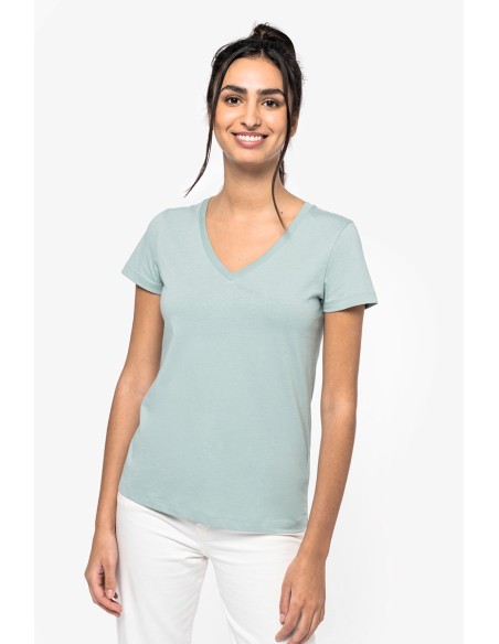 T-shirt écoresponsable col V femme