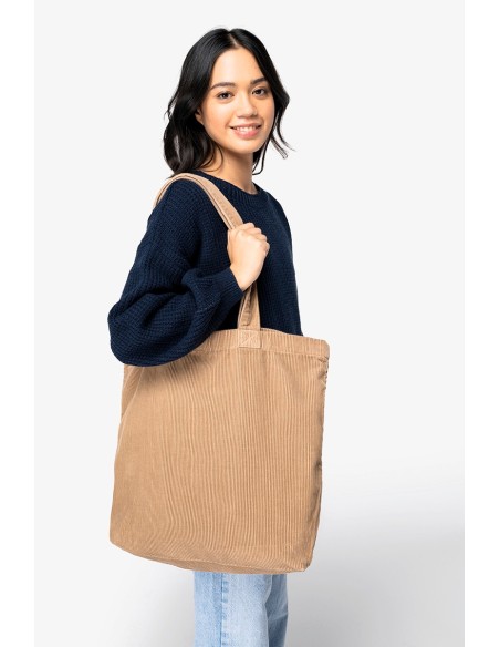 Sac écoresponsable en velours côtelé 