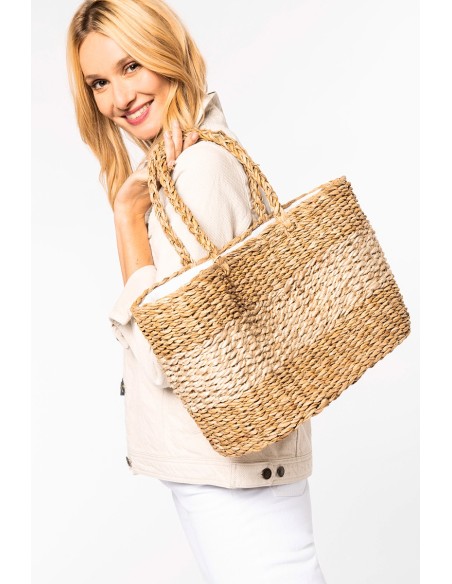 Sac panier écoresponsable en jute et jonc de mer