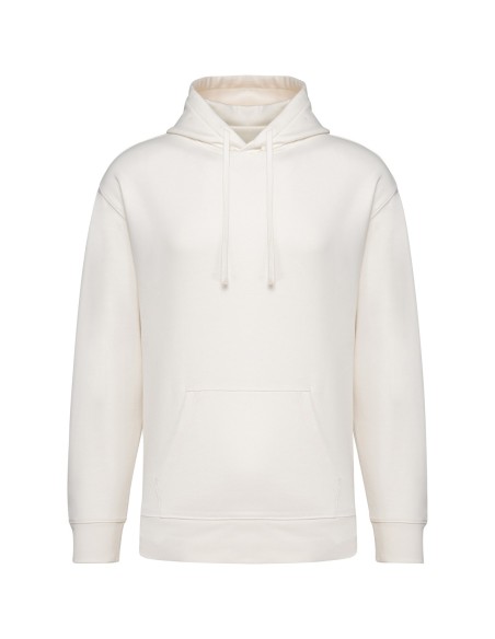 Sweat-shirt écoresponsable à capuche  à épaules tombantes French Terry unisexe  Colors:Ivory