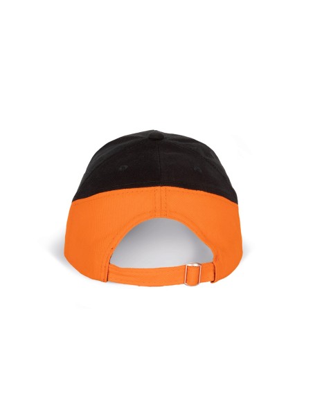 Racing - Casquette bicolore 6 panneaux Colors:Black / Orange Size fr:One Size