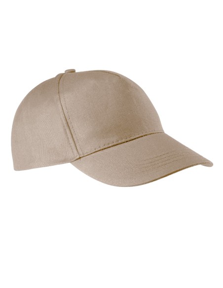 Casquette coton - 5 panneaux Colors:Beige Size fr:One Size
