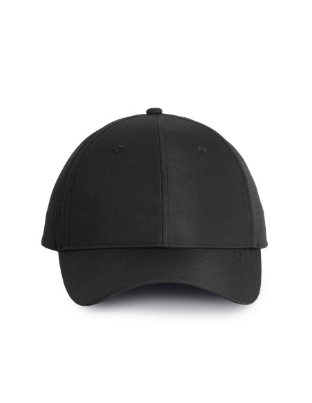 Casquette à panneaux perforé - 6 panneaux Colors:Black Size fr:One Size