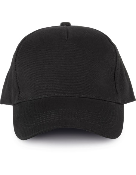 Casquette 5 panneaux en coton bio Colors:Black Size fr:One Size