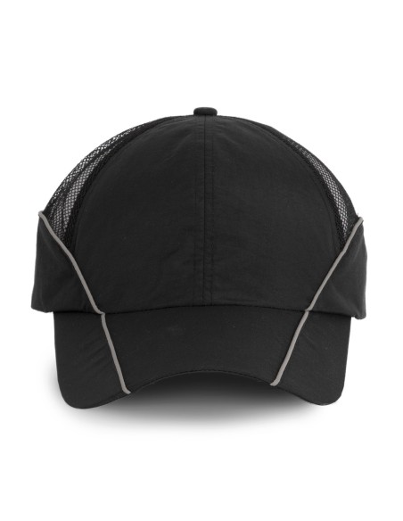 Casquette avec filet doux - 6 panneaux Colors:Black / Silver Size fr:One Size