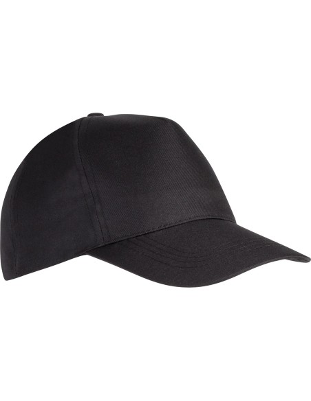 Casquette polyester - 5 panneaux Colors:Black Size fr:One Size