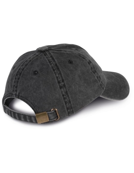 Casquette Vintage - 6 panneaux Colors:Black Washed Size fr:One Size