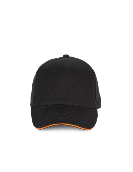 Casquette - 5 panneaux Colors:Black / Orange Size fr:One Size