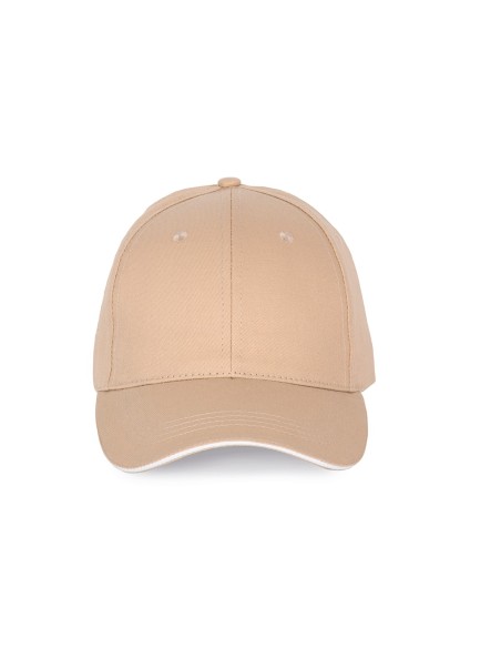 Casquette avec sandwich contrasté - 6 panneaux Colors:Beige / White Size fr:One Size