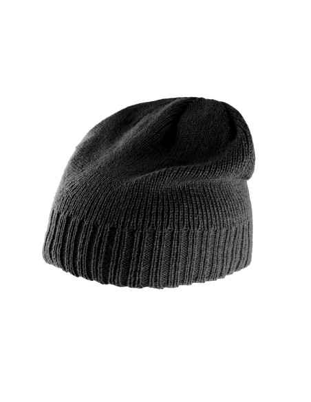 Bonnet bordure côtelée Colors:Black Size fr:One Size