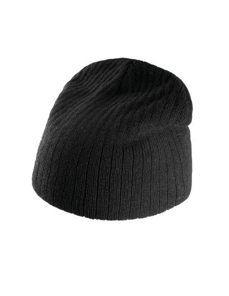 Bonnet tricot côtelé Colors:Black Size fr:One Size