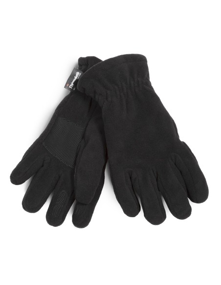 Gants recyclés micropolaire et Thinsulate™ Colors:Black 