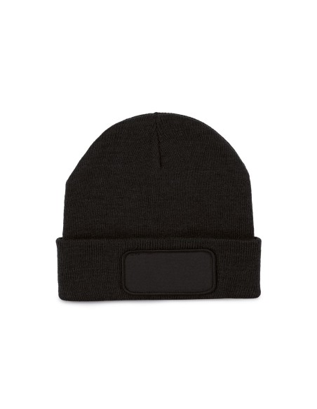 Bonnet recyclé avec patch Colors:Black Size fr:One Size