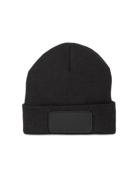 Bonnet avec patch et doublure Thinsulate™ Colors:Black Size fr:One Size