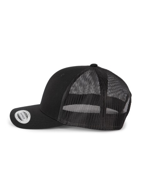 Casquette Trucker modèle rétro - 6 panneaux Colors:Black Size fr:One Size