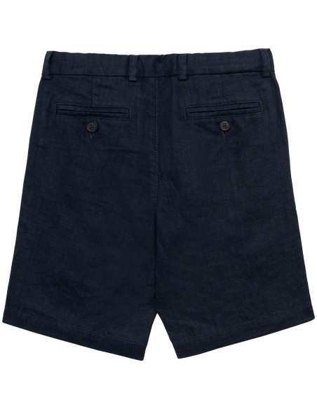 Bermuda en lin enfant Colors:Navy Blue 