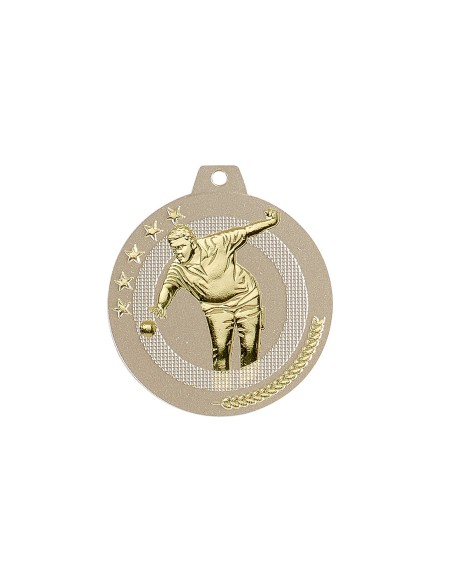 Médaille Ø 50 mm Boules & Pétanque   