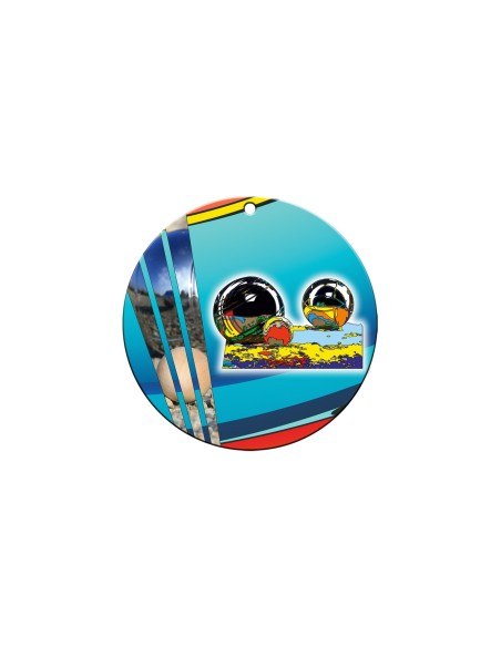 Médaille Ø 70 mm Boules & Pétanque  