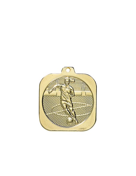 Médaille 35x35 mm Football  féminin 