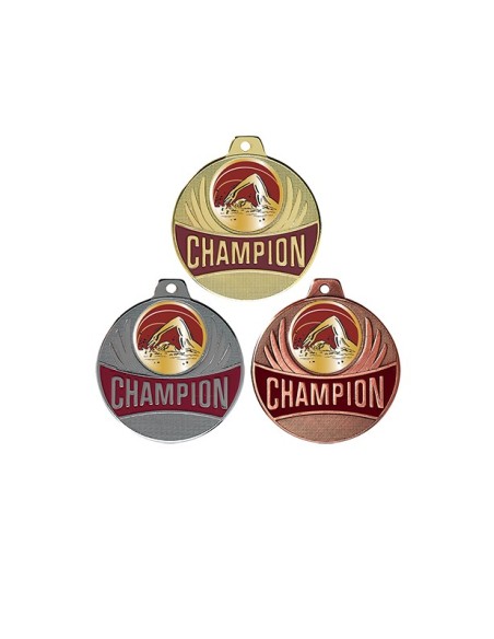 Médaille Ø 50 mm Natation  