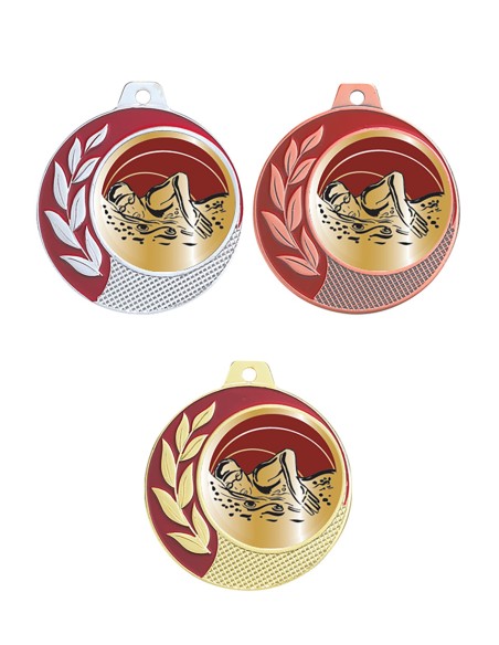 Médaille Ø 70 mm Natation   