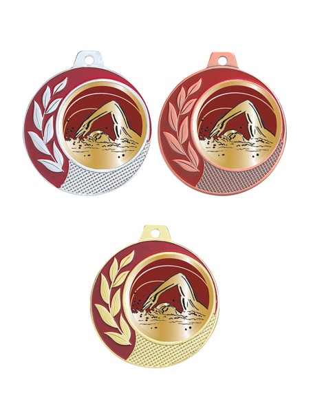 Médaille Ø 70 mm Natation   